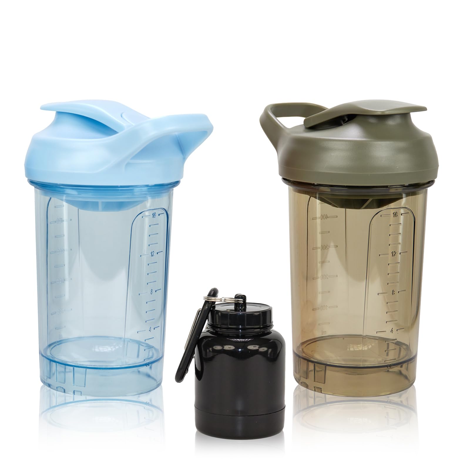 Protein Shaker Bottle 20oz, Leakproof Protein Shaker Cups for Gym, Fitness & Supplements, PETG Material(1 Pack, Blue) — Amazon image 10