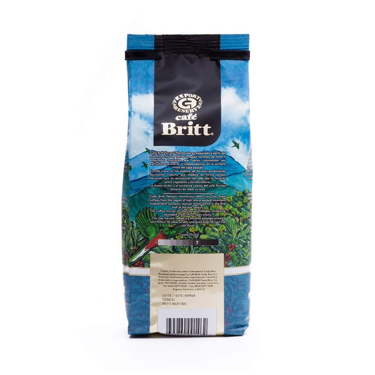 Cafe Britt® - Kawa Kostarykańska Tarrazu Montecielo (360 g) (3-Pack) - Kawa w ziarnach, Kawa Arabica, Kosher, Bez Glutenu, 100% Gourmet & Średnio Palona