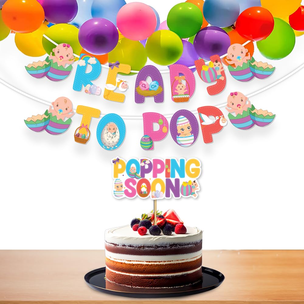 Festiko® Ready To Pop Decoration Combo - 32 Pcs, Welcome Baby Decoration Items, Baby Shower Decoration Items, Baby Shower Props For Photoshoot