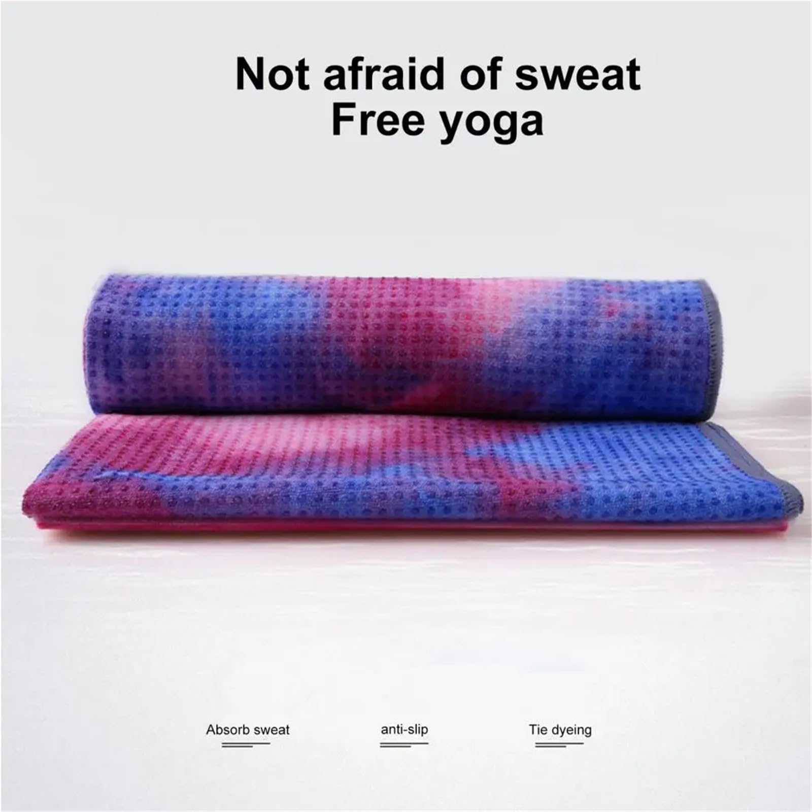 Toalla De Yoga Toalla de Yoga, absorción de Sudor, Suave, Antideslizante, Toalla de Entrenamiento, Estera de Yoga con Agarre Antideslizante para Yoga