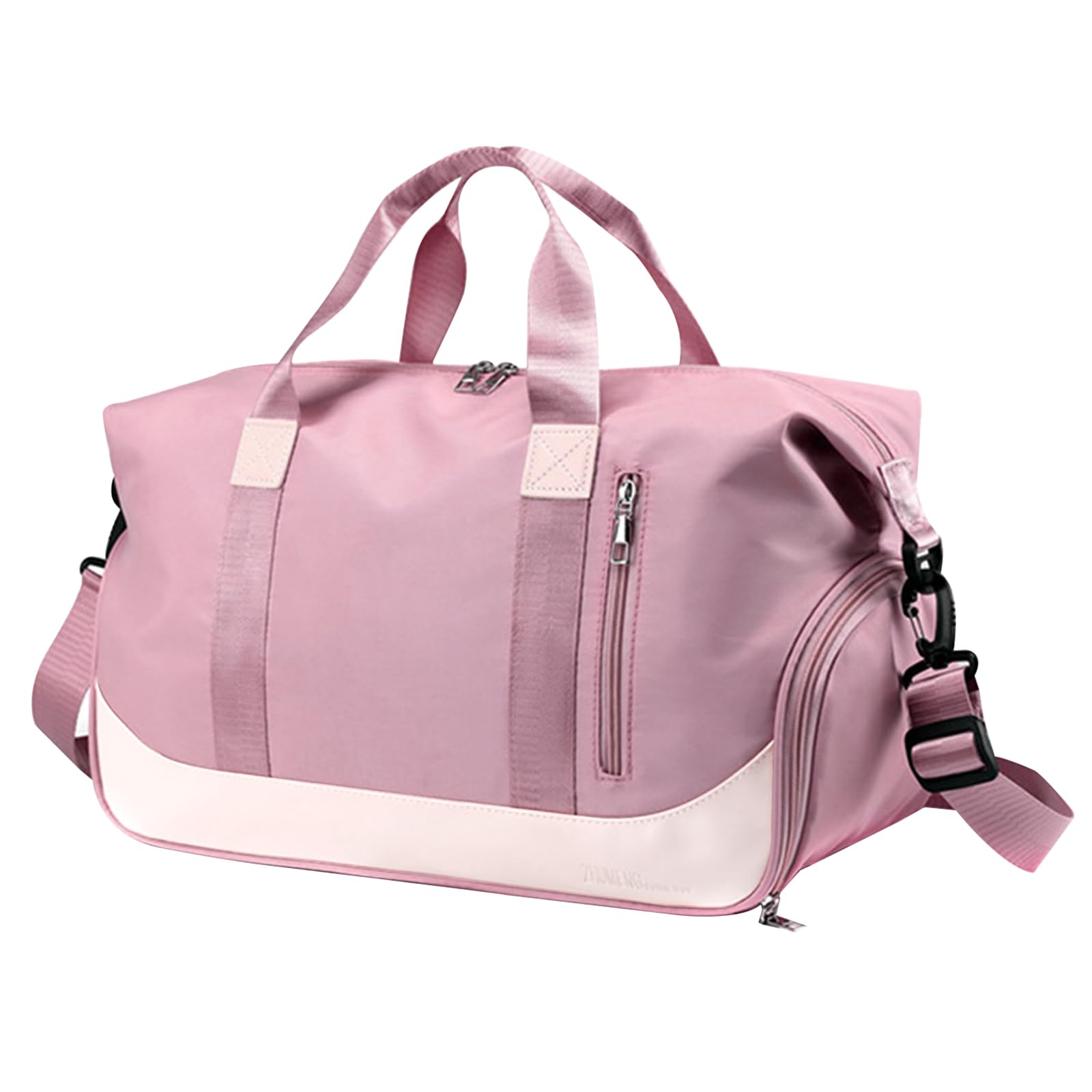 35L Women's Travel Duffel Bag Gym Bag with Shoe Compartment, Airplane Hand Luggage Bag, Waterproof Weekend Bag for Fitness Camping Holiday, pink, Classic — image 1