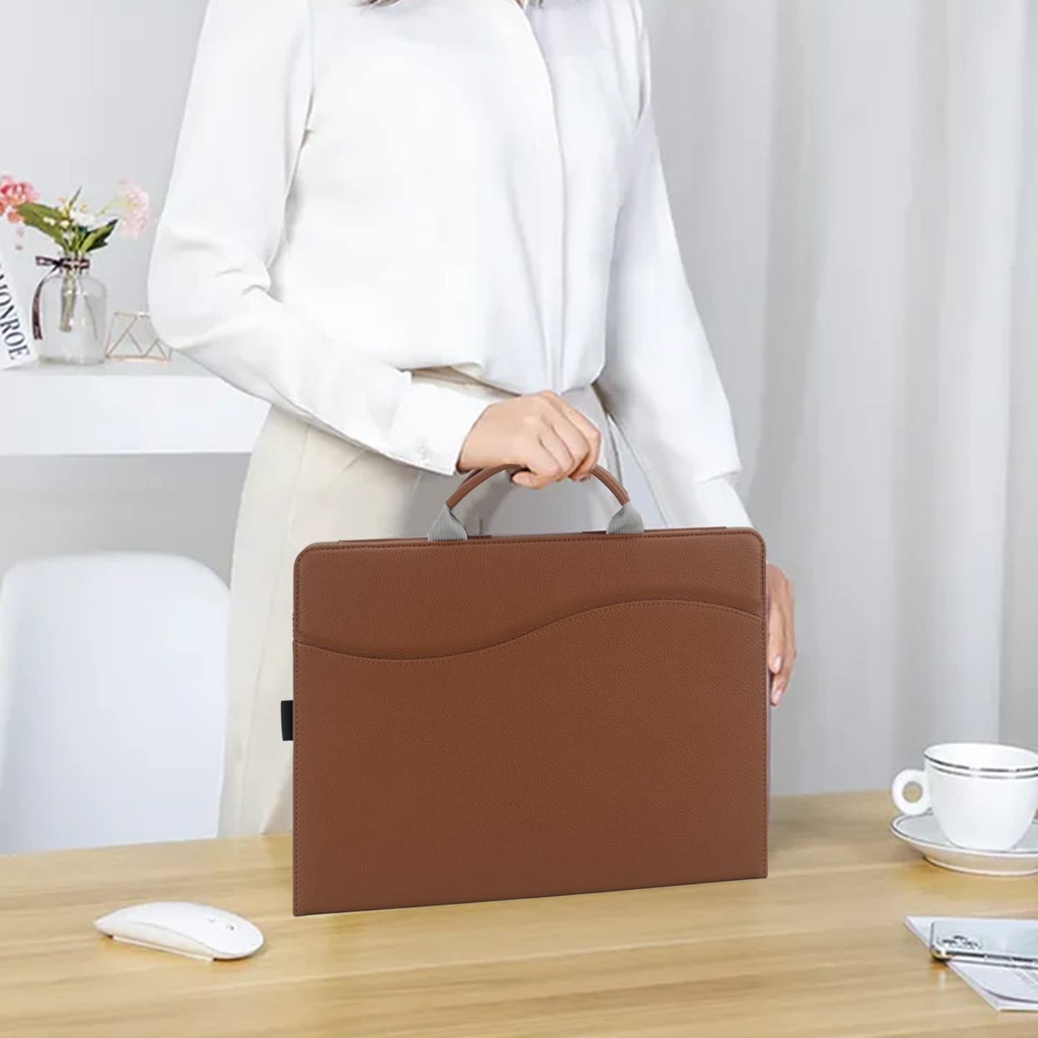 Amazon.co.jp: Frankmate MacBook Pro レザースリーブケース ハンドル