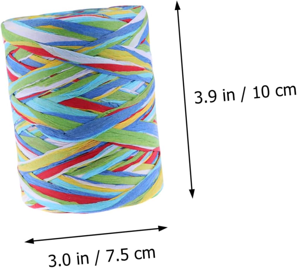 Stylish 6-Color Raffia Ribbon Paper Wrapping Rope Bundle