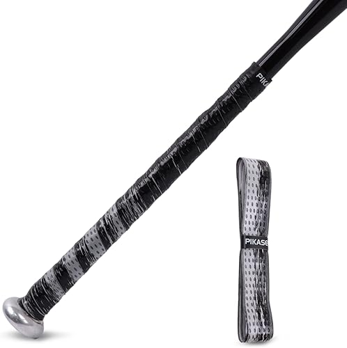 PIKASEN Cinta de agarre de bate para béisbol (1 agarre2 agarres) 0.043 in precortada y cinta de murciélago Pro Feel varios colores para elegir para