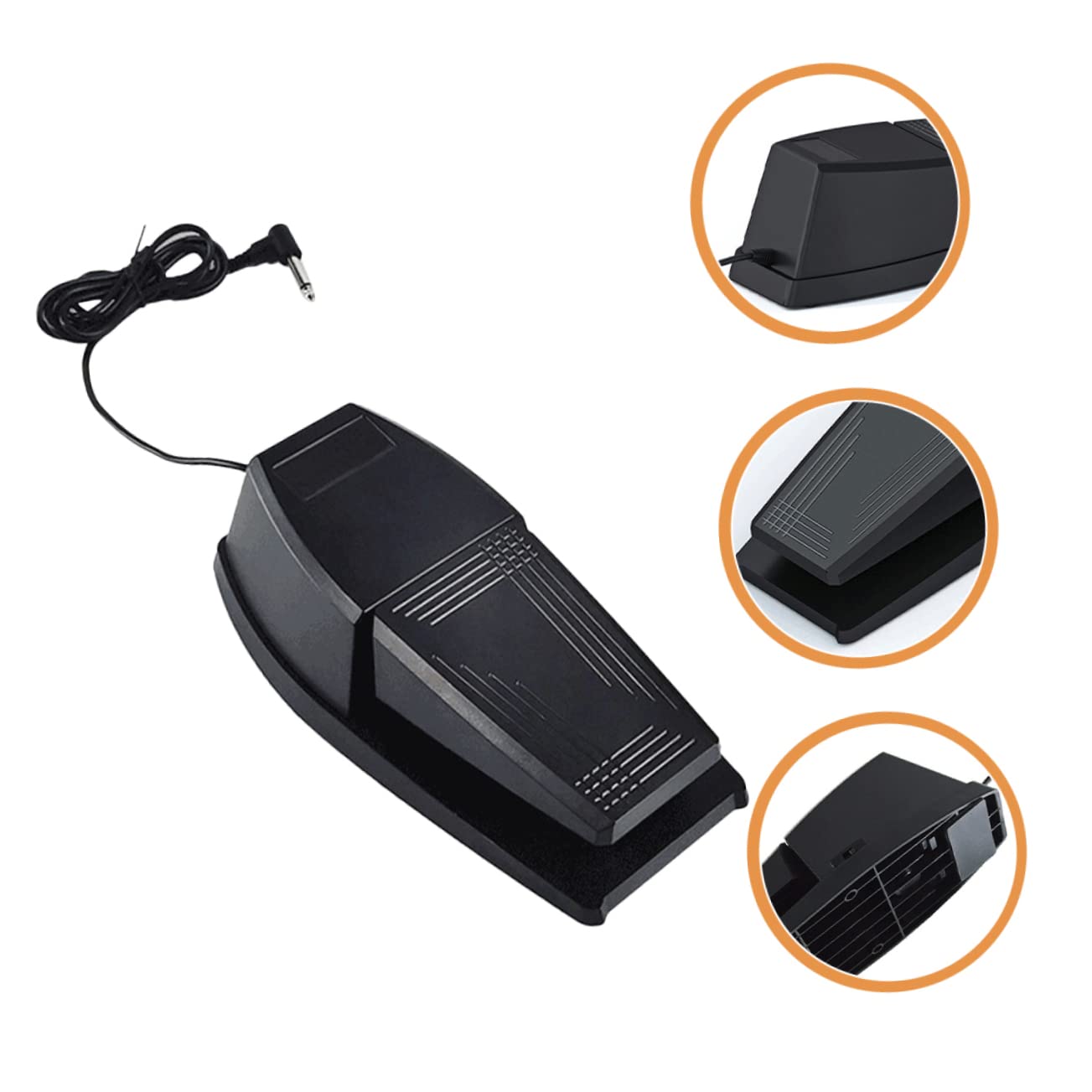 Pedal De Sustain Para Piano Eléctrico Antideslizante y Práctico Para Salas De Ensayo o Conciertos Compatible Teclado y Pedal De Resonancia