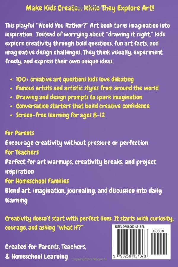 Would You Rather? Art for Kids: Funny Choices, Creative Drawing Prompts, Art Challenges & Imagination-Boosting Questions for Ages 8-12 image 3