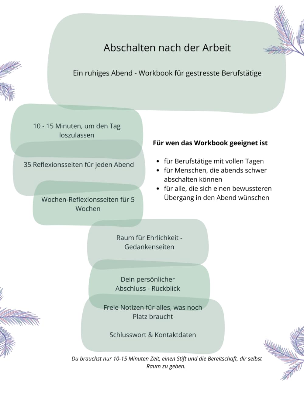 Abschalten nach der Arbeit: Ein ruhiges Abend - Workbook für gestresste Berufstätige
