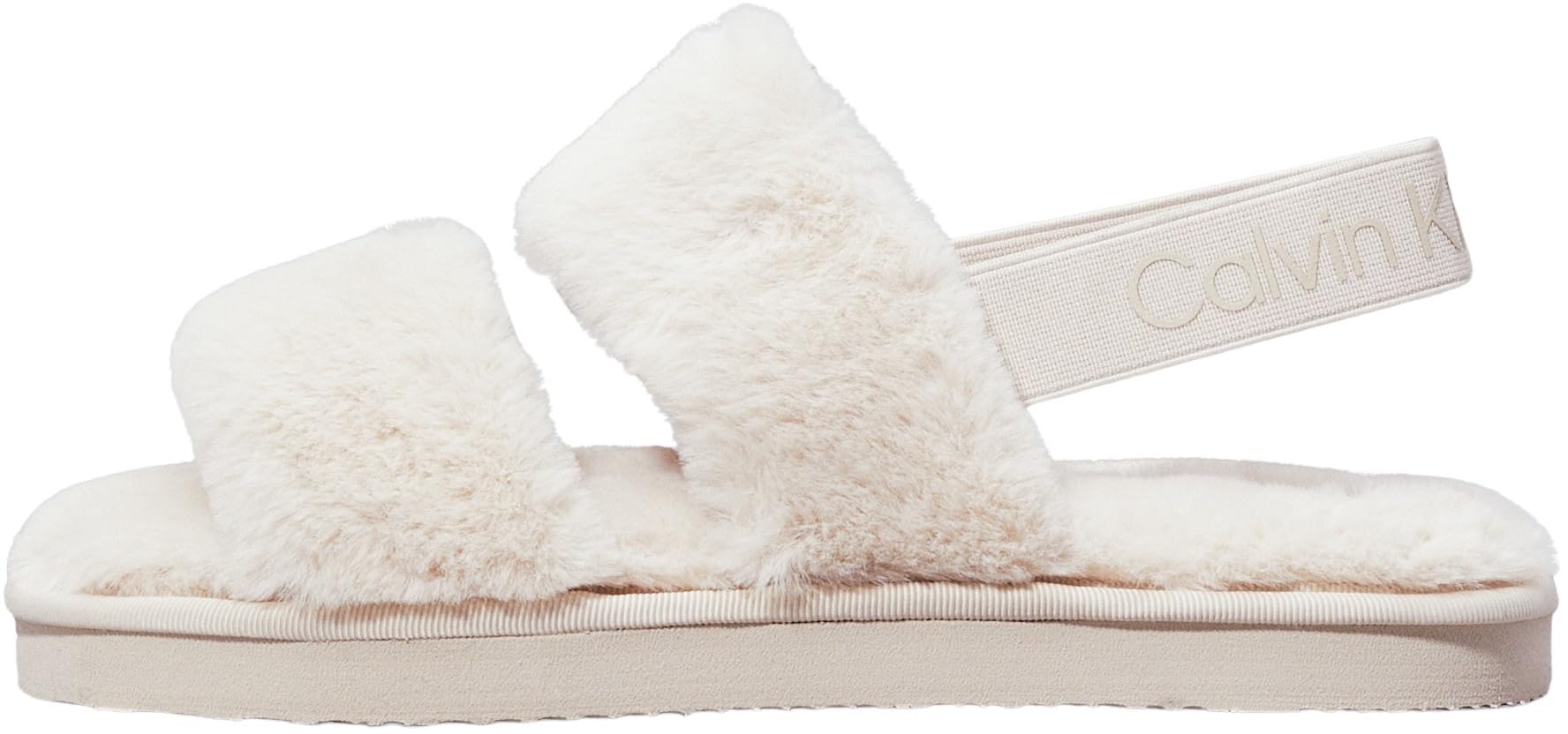 Calvin Klein Damen Slipper Home Velcro Fur Flauschig