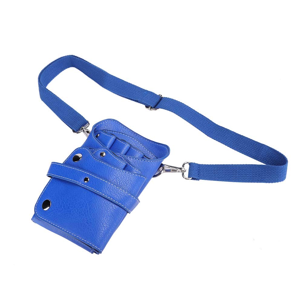 Hairdresser Scissor Bag, Waist Bag For Scissors Large Storage PU Leather Hairdressing Tools Storage Holster with Waist Shoulder Belt Hair Stylist Bag For Shears, Combs, Clips