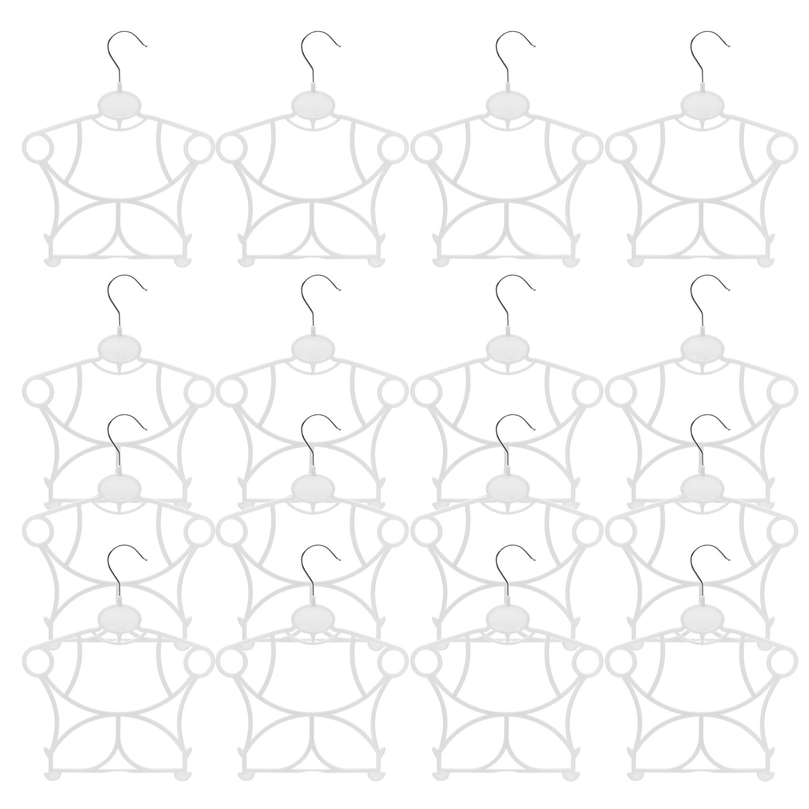 Cintres blancs pour vêtements garçon fille (lot de 20) idéals pour le rangement des garde-robes