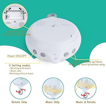 Baby Crib Mobile, Baby Mobile for Crib with Mirror, Black