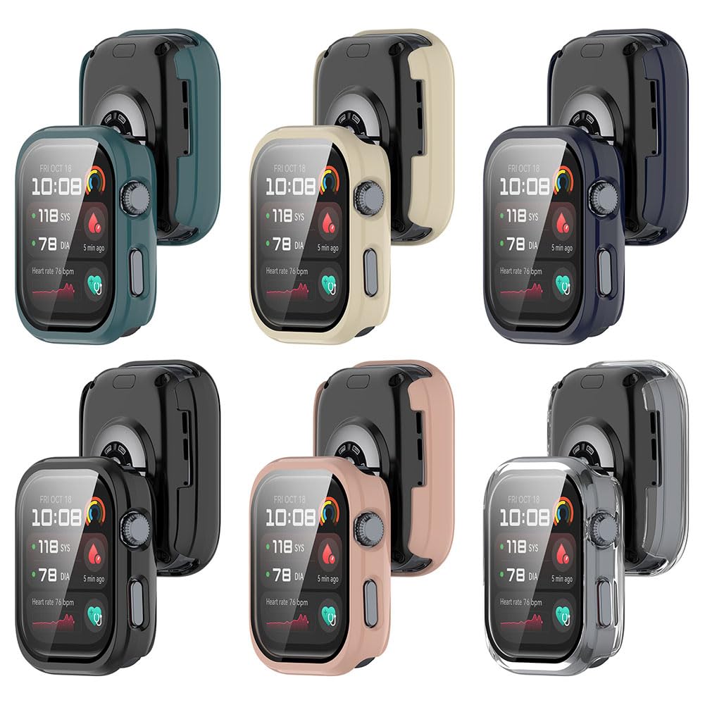 Confezione da 2 pellicole protettive in vetro temperato + custodia bumper per Huawei Watch (bianco)