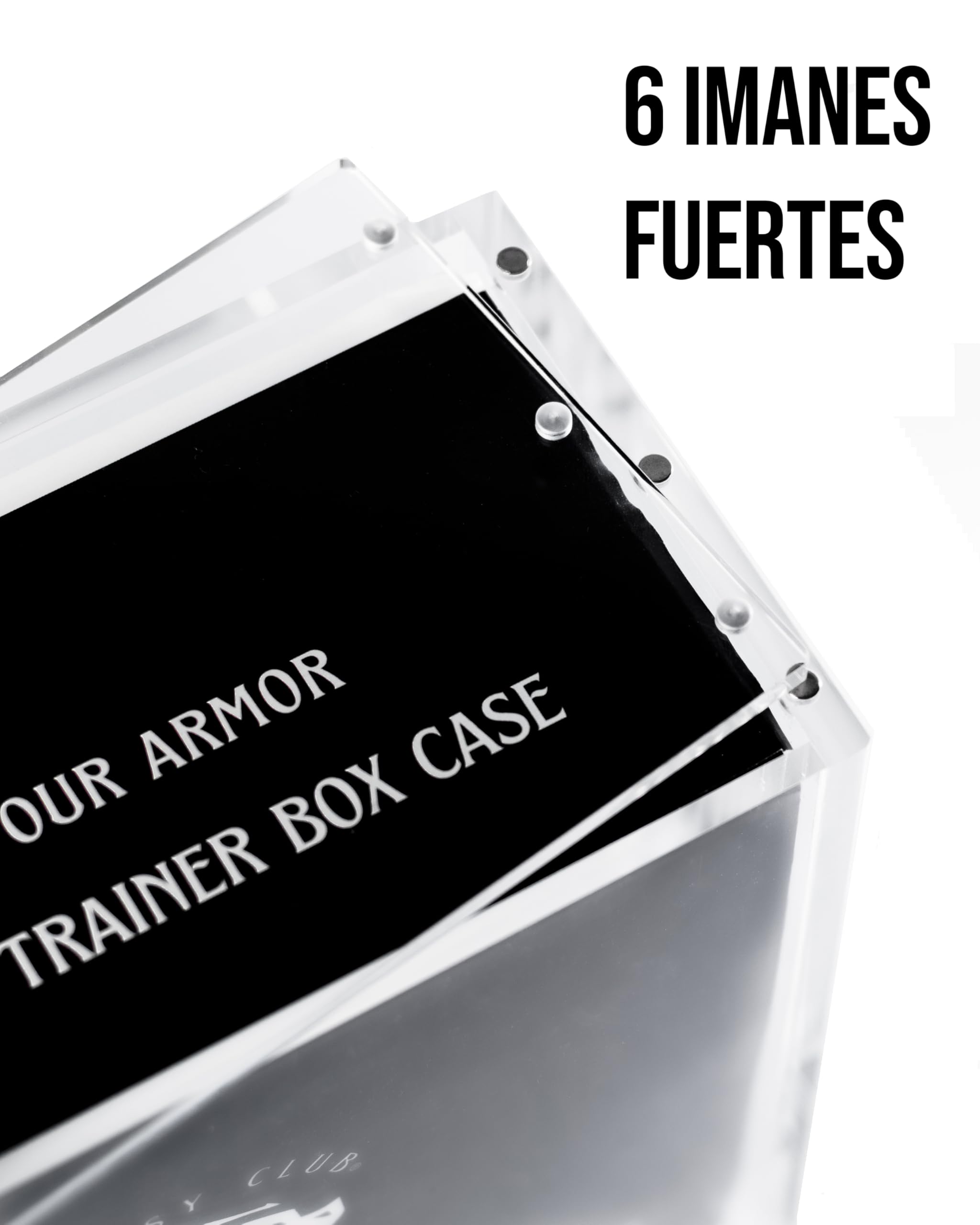 FANTASY CLUB | Caja Acrílica para Elite Trainer Box – Acrílico ultra grueso de 8 mm + 5 mm con imanes fuertes y protección UV del 99+ % | Eleva tu colección sellada y conserva tus ETB impecables