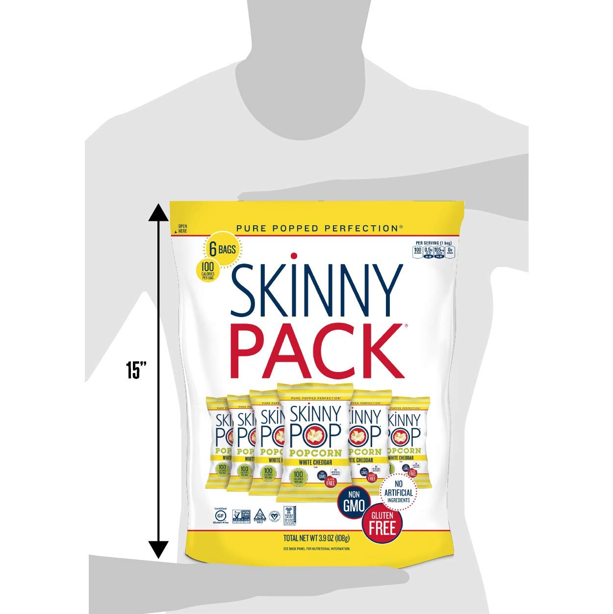 Buy SkinnyPop White Cheddar Popcorn, Skinny Pack, 10 Packs (6 Bags per