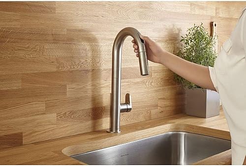 Miniatura 6 de American Standard 4931380.075 Beale Grifo de cocina extraíble de una sola manija con tecnología manos libres Selectronic en acero inoxidable