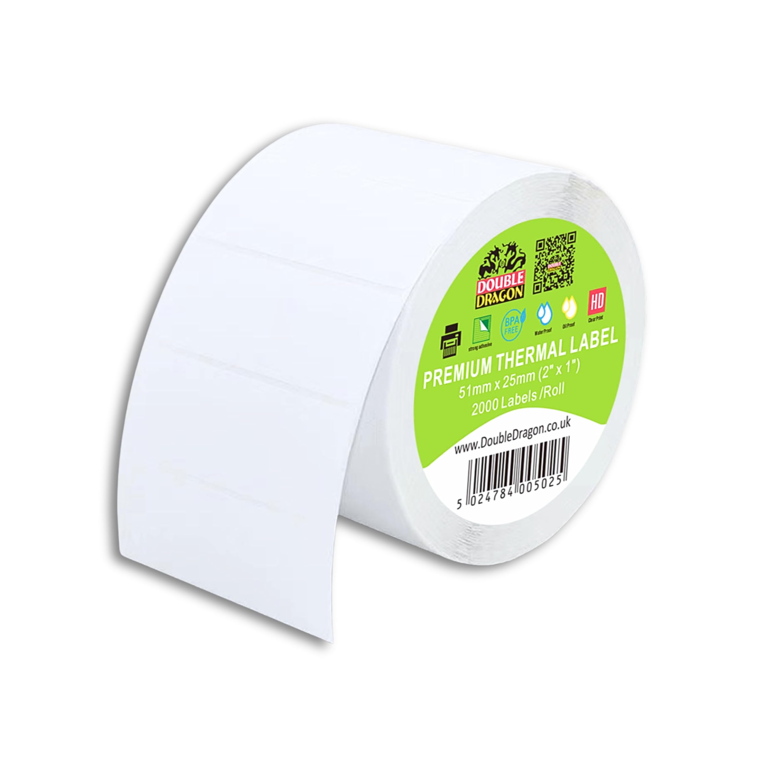 BETCKEY - 51 mm x 25 mm (2 in x 1 inch) geperforeerde thermische