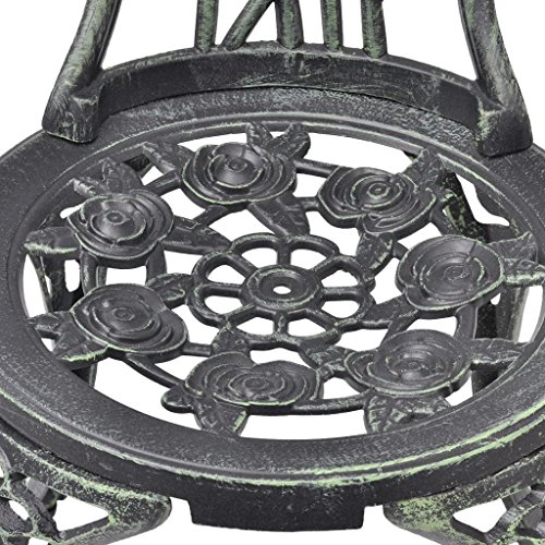 Chaise de jardin抗锈铝合金绿2把装 - 解决生锈变色问题的户外Bistro餐椅