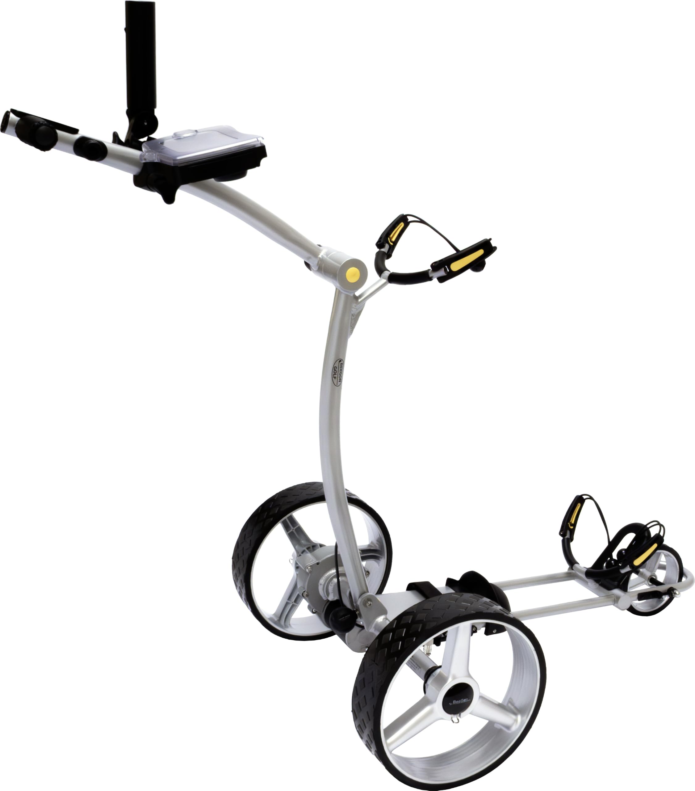 BeeGon Golf Elektro-Golftrolley GT-X300 Pro Silber mit 33Ah Blei-Akku inkl. Zubehör