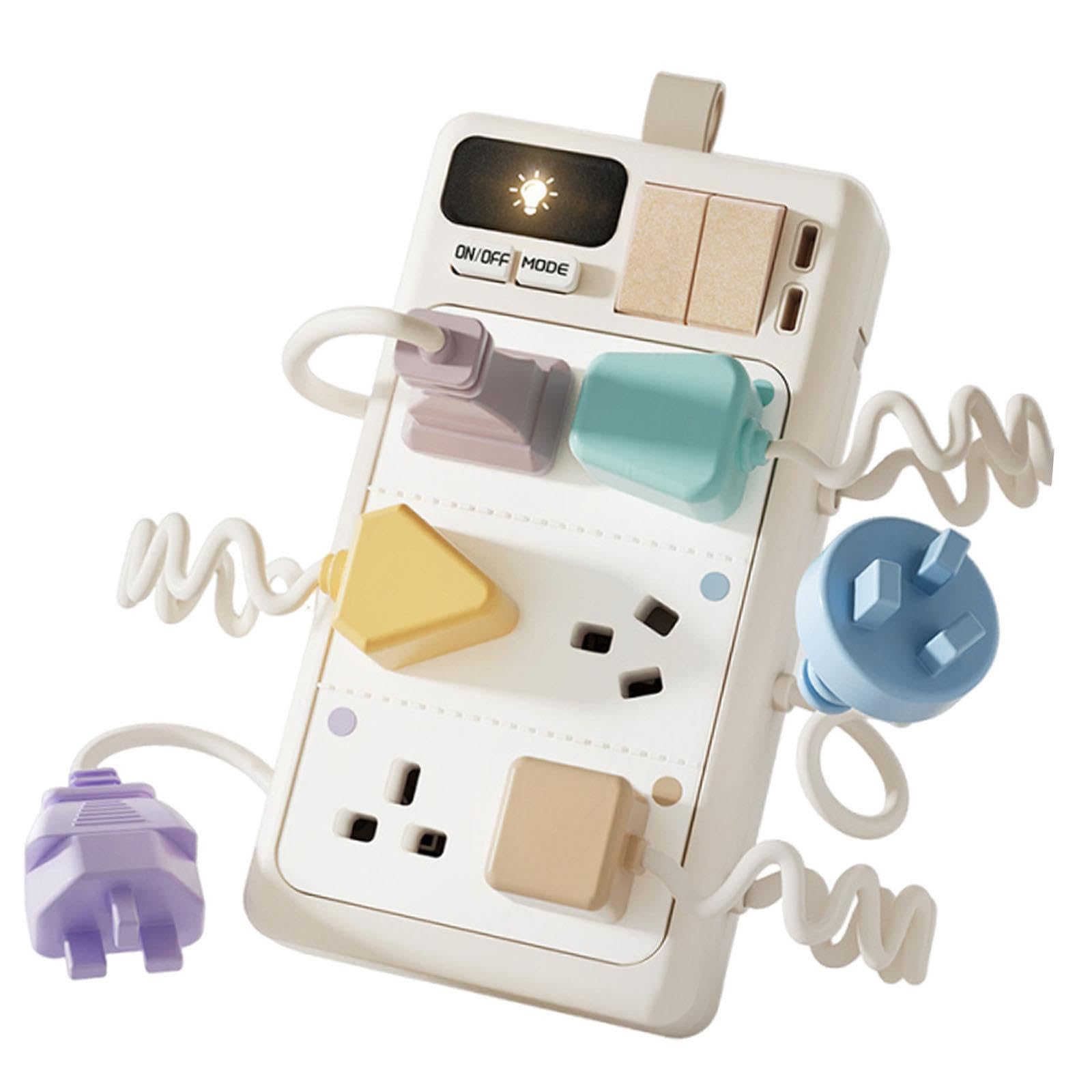 Jiuvaso Giocattolo con Presa elettrica sensoriale, Aereo, Auto, Viaggio, Giocattolo interattivo per Bambini di età Superiore ai 6 Mesi, Regalo Leggero,