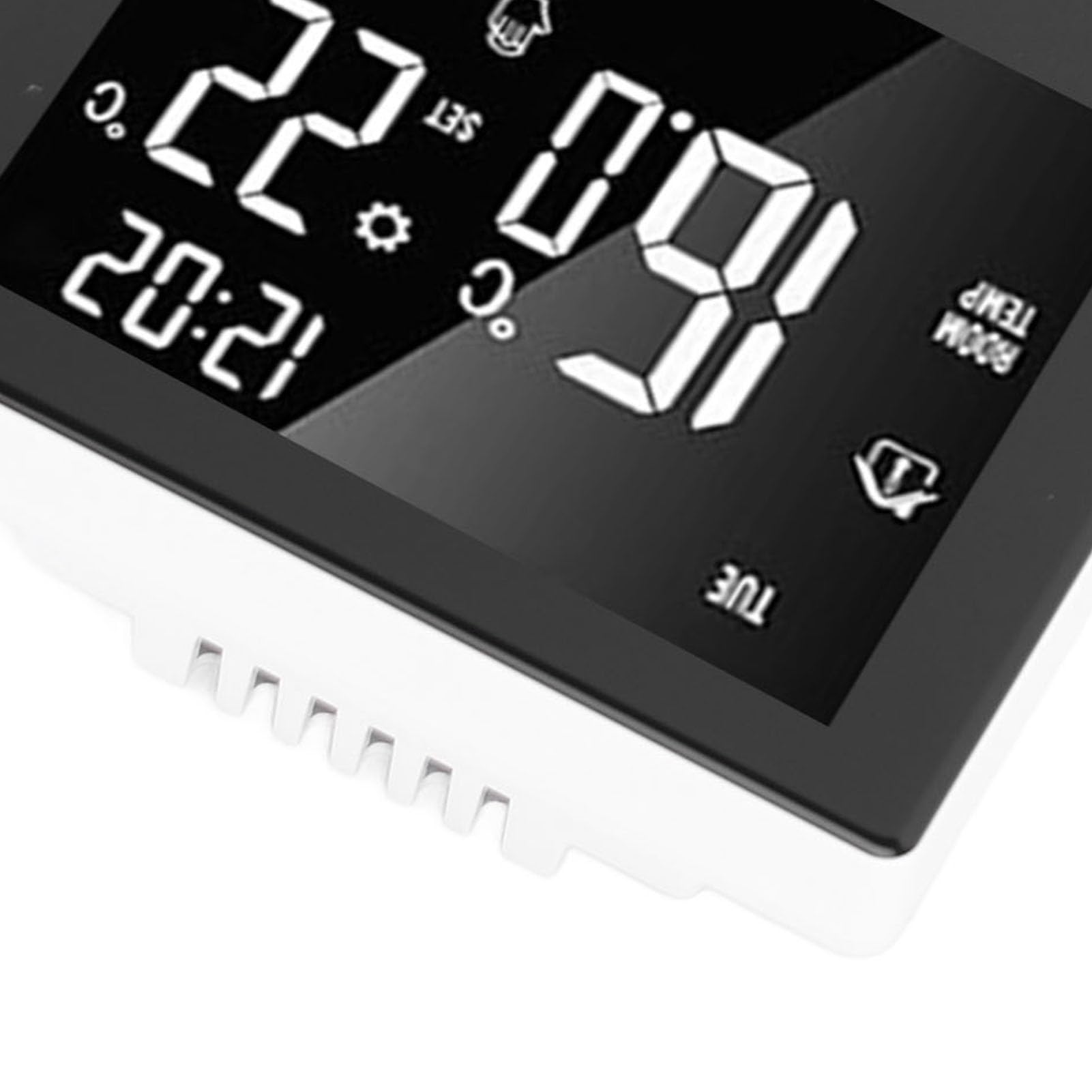 Marhynchus Termostato Digitale per Aria Condizionata e Riscaldamento, Pannello di Controllo ABS per PC con Display LCD e Funzione di Ventilazione, Impostazione della Temperatura da 5 a 35°C per