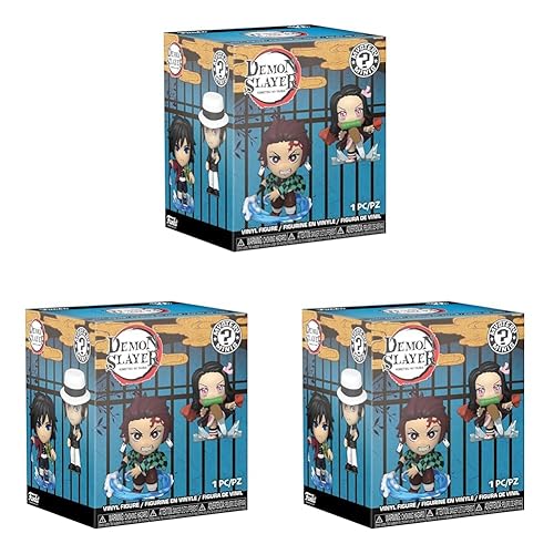 Funko Mystery Mini - Demon Slayer - 1 Of 12 to Collect - Styles Vary - Collectable Vinyl Figure - Gift Idea - Official Merchandise - Toys for Kids & Adults - Anime Fans - Mini Figure for Collectors - Multicolor - One Size (Pack of 3)