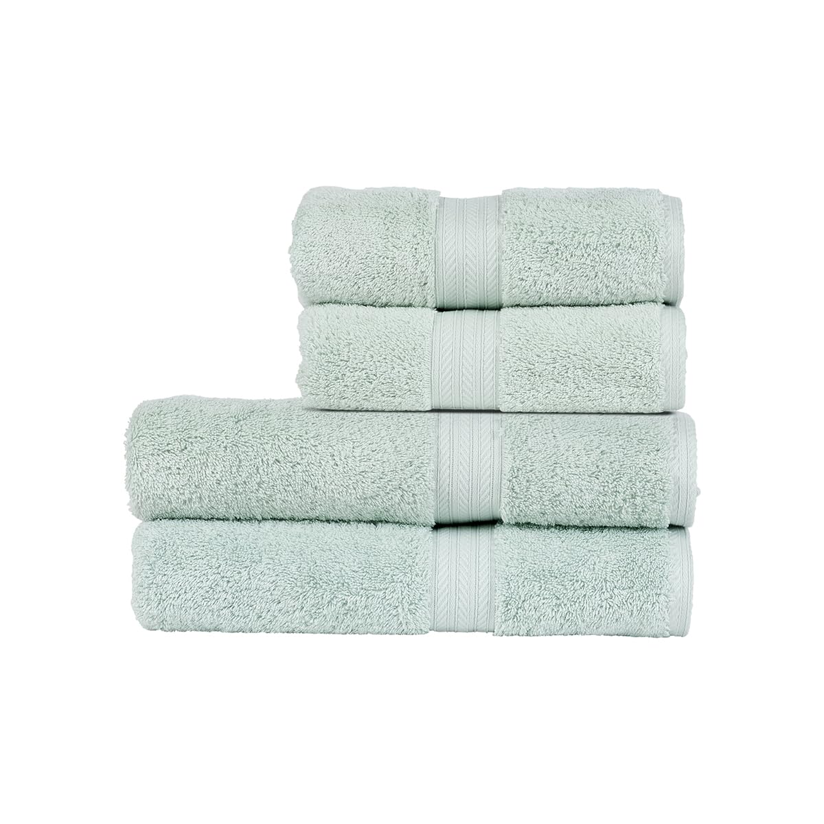 Christy Renaissance 4 Piece Towel Set | Eggshell | 100% Egyptian Cotton Pile | Luxuriously Soft and Super Absorbent | 675 GSM | 2 Bath Towels 2 Hand Towels