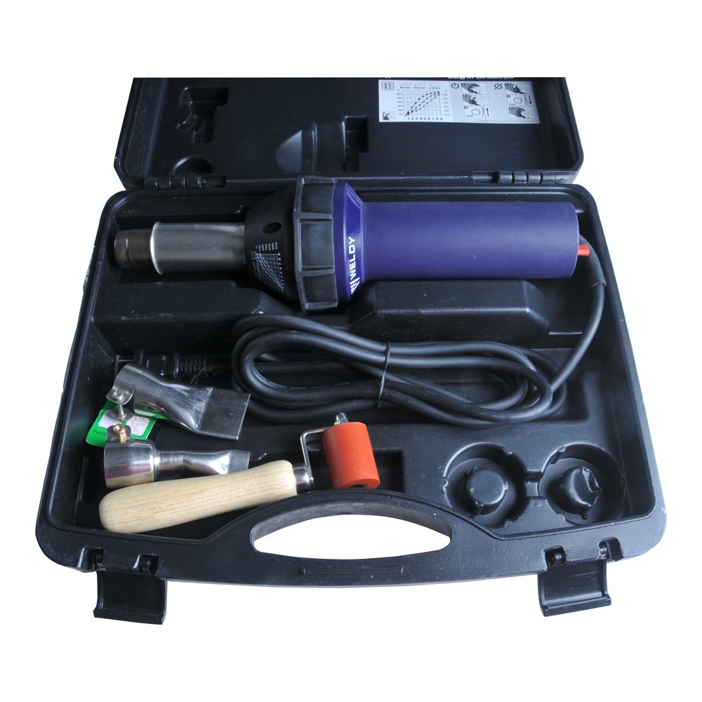US Stock - 1600W 110V Hot Blast Torch Overlap Heat Guns Welding Gun Welder Pistol Tool Kit — view 2