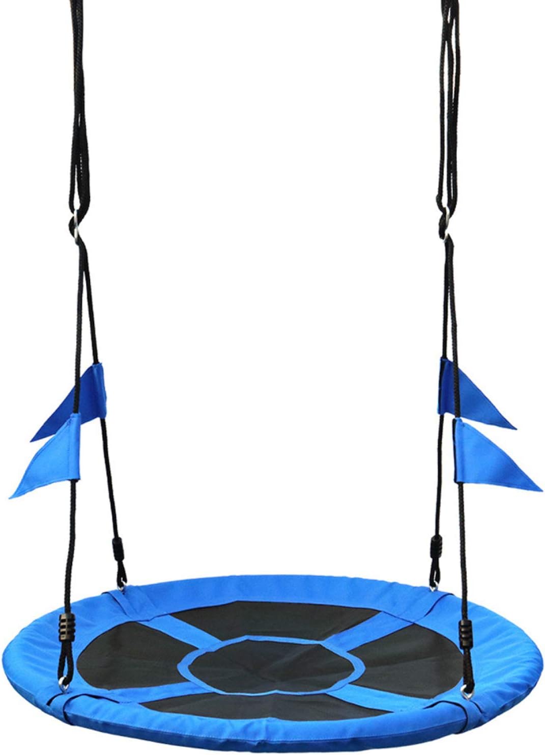 Columpio Nido para Niños y Adultos, Columpio Jardín Ø100CM hasta 250 kg Columpio de Árbol Ajustable Columpios Infantiles Redonda,B