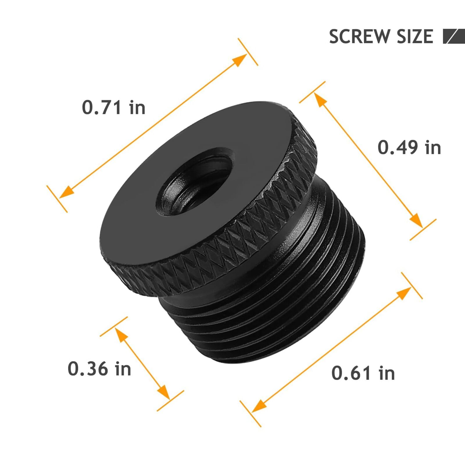 4 Pack Mic Stand Adapter 1/4 Female to 5/8 Male Screw Adapter Thread Tripod Screw Adapter for Microphone Stand Mount to Camera Tripod - Image 4