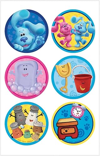 amscan Pegatinas Blues Clues - 10 x 8 pulgadas  Diseño surtido  Paquete de 24