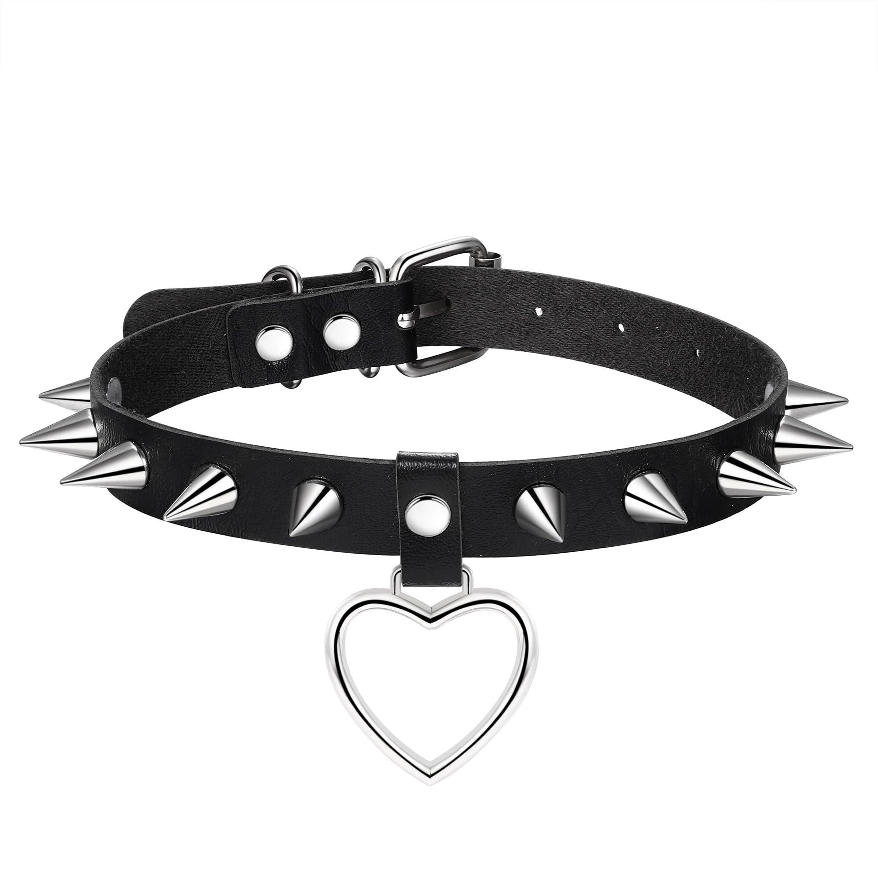 JJDreams Punk Lederhalsband - Gothic Choker Mit Spikes Für Damen & Herren