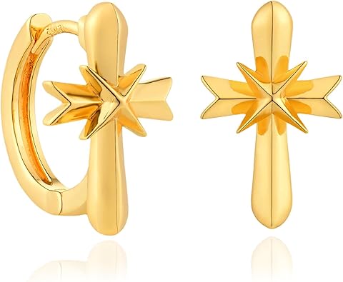 FETTERO Hoop Earrings for Women, 14K Gold Plated Lightweight Huggie Leaf Snake Bar Gold Hoops, Hypoallergenic Gold Earrings for Women Ear Piercing Jewelry