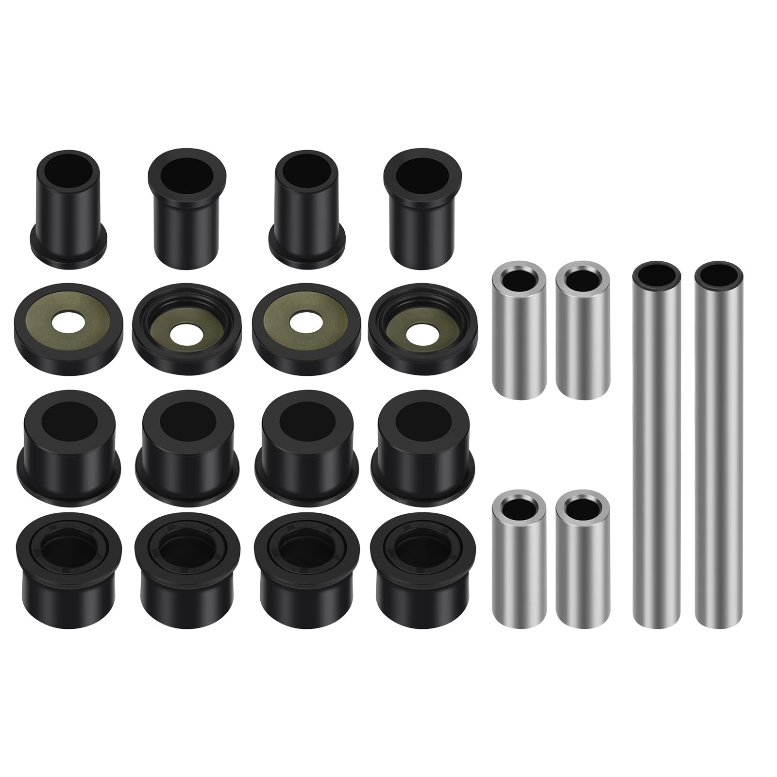 Front Upper And Lower A Arm Bushing Kit Compatible With Honda Rincon 680 2015-2023 Rubicon 500 2001-2014 Foreman 500 2005-2013