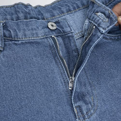 Image of Men's Straight Fit Stylish Non Stretch Mid Rise Pure Cotton Crafted with Premium Fabric Relaxed Jeans Available in Variety of Colour