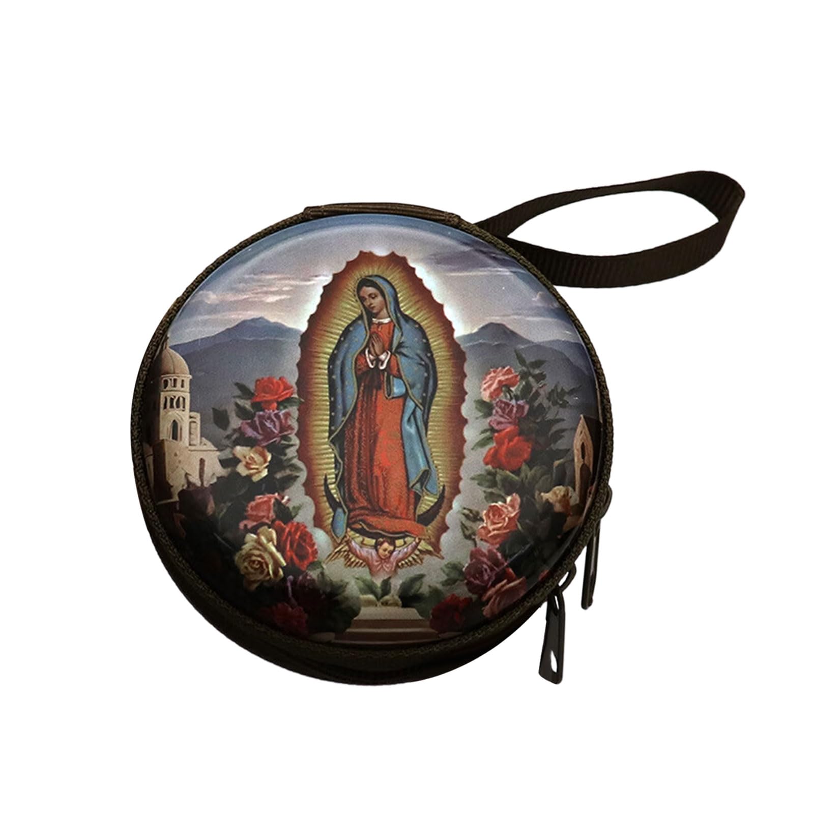 Beimus Catholic Rosary Pouches Religious Jewelry Storage Box Coin Purses Rosary Prayer Bag Religious Jewelry Storage Box Gift Catholic Pouches