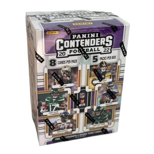 2022 Contenders NFL Football Blaster Value Box 8 Cards Per Pack 5 Packs Per Box 1 Autograph or Rookie Ticket Swatch Per Box on Average