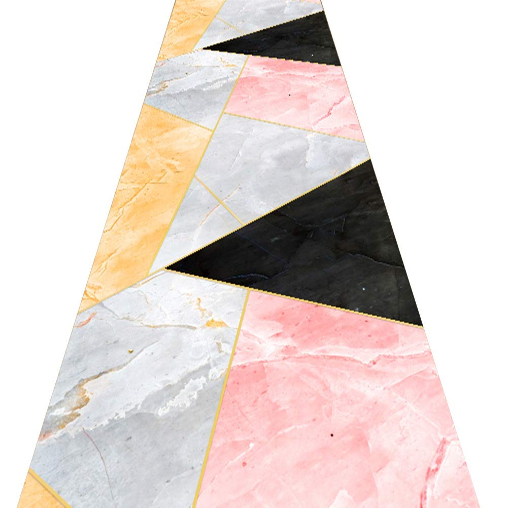 Tapis de passage couloir géométrique 3D en marbre polyester 6mm