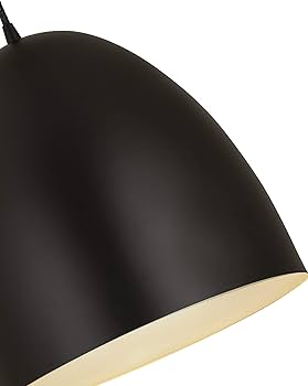 Z-Lite 1 Light Pendant 6012P12-SBK, Black, 12.50x12.00x12.00