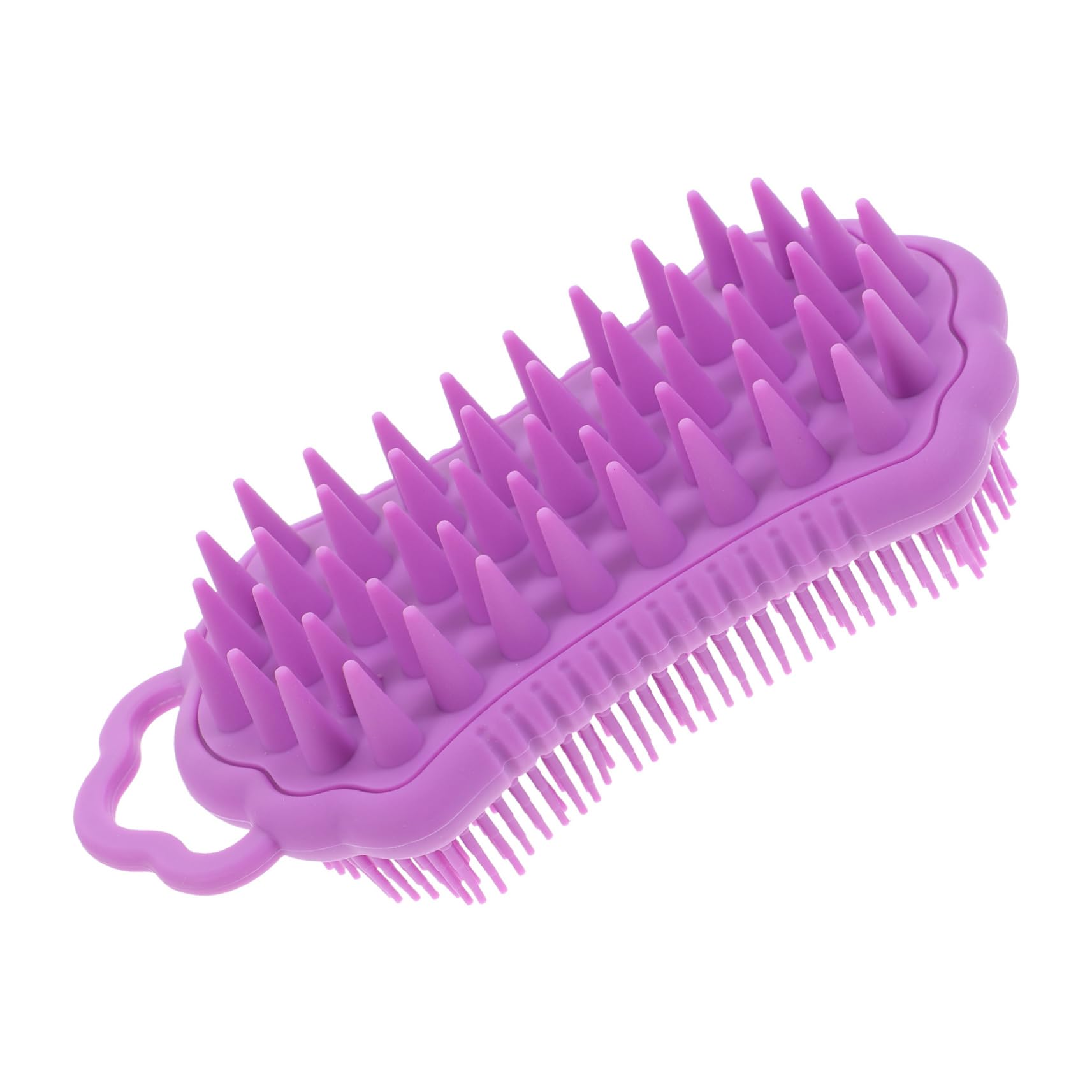 3 Stück Silikon Shampoo Kamm Haarbürste Haarbürste Haar Kopfhaut Schrubber Kopfhaut Haar Kopfmassage Waschborsten Körper Badewerkzeug Silikon Dusch Schrubber Luffa Lila