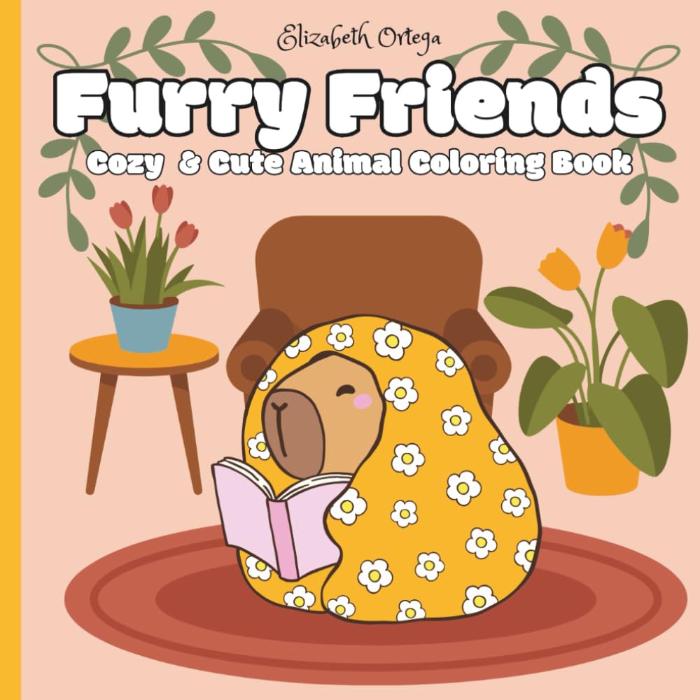 Furry Friends: Cozy & Cute Animal Coloring Book
