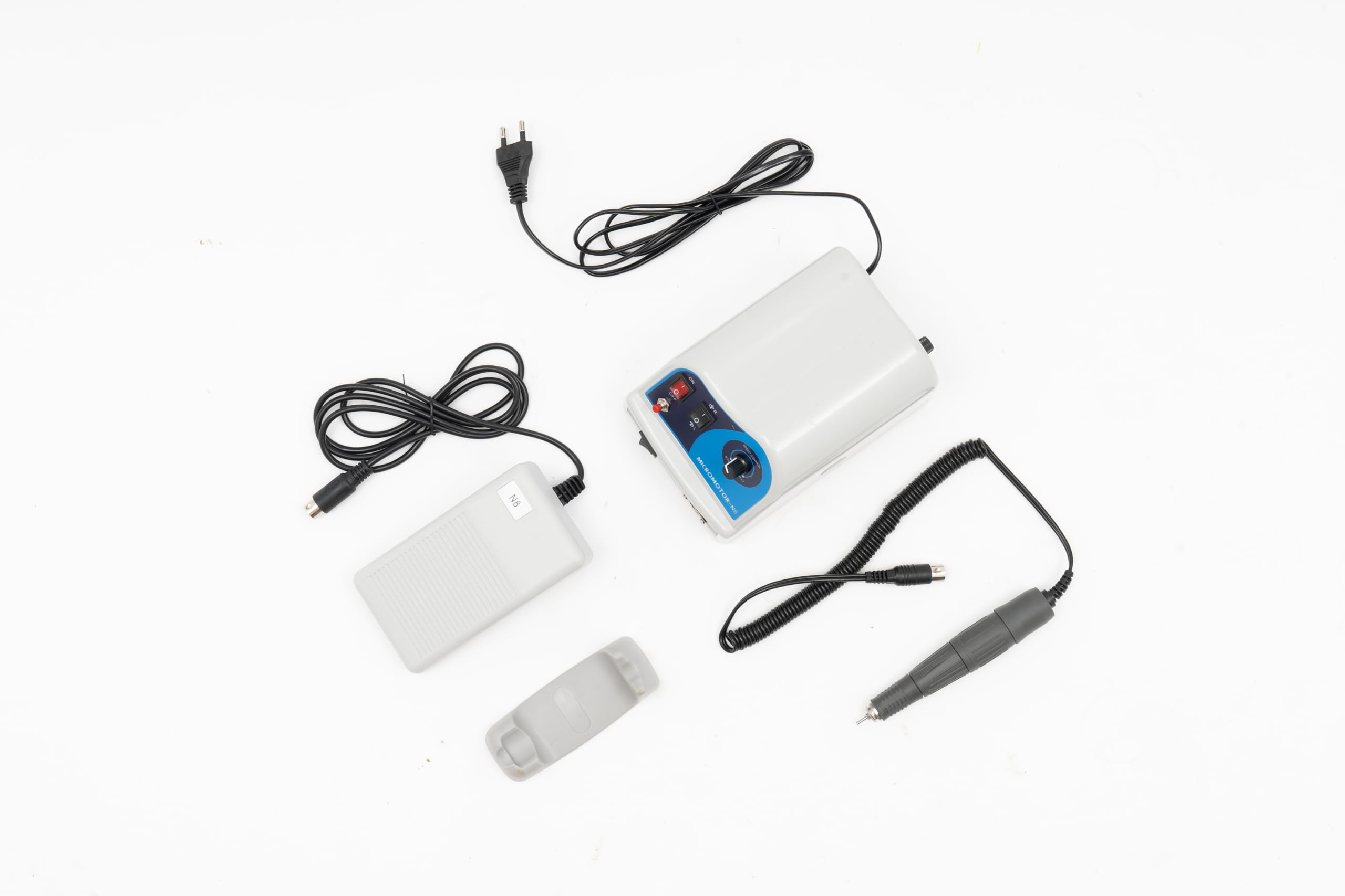N8 Micromoteur électrique de laboratoire 0-45 000 tr/min 2,35 mm Polisseuse électrique Micro moteur Unité de polissage pour bijoutiers, artisans, équipements de laboratoire