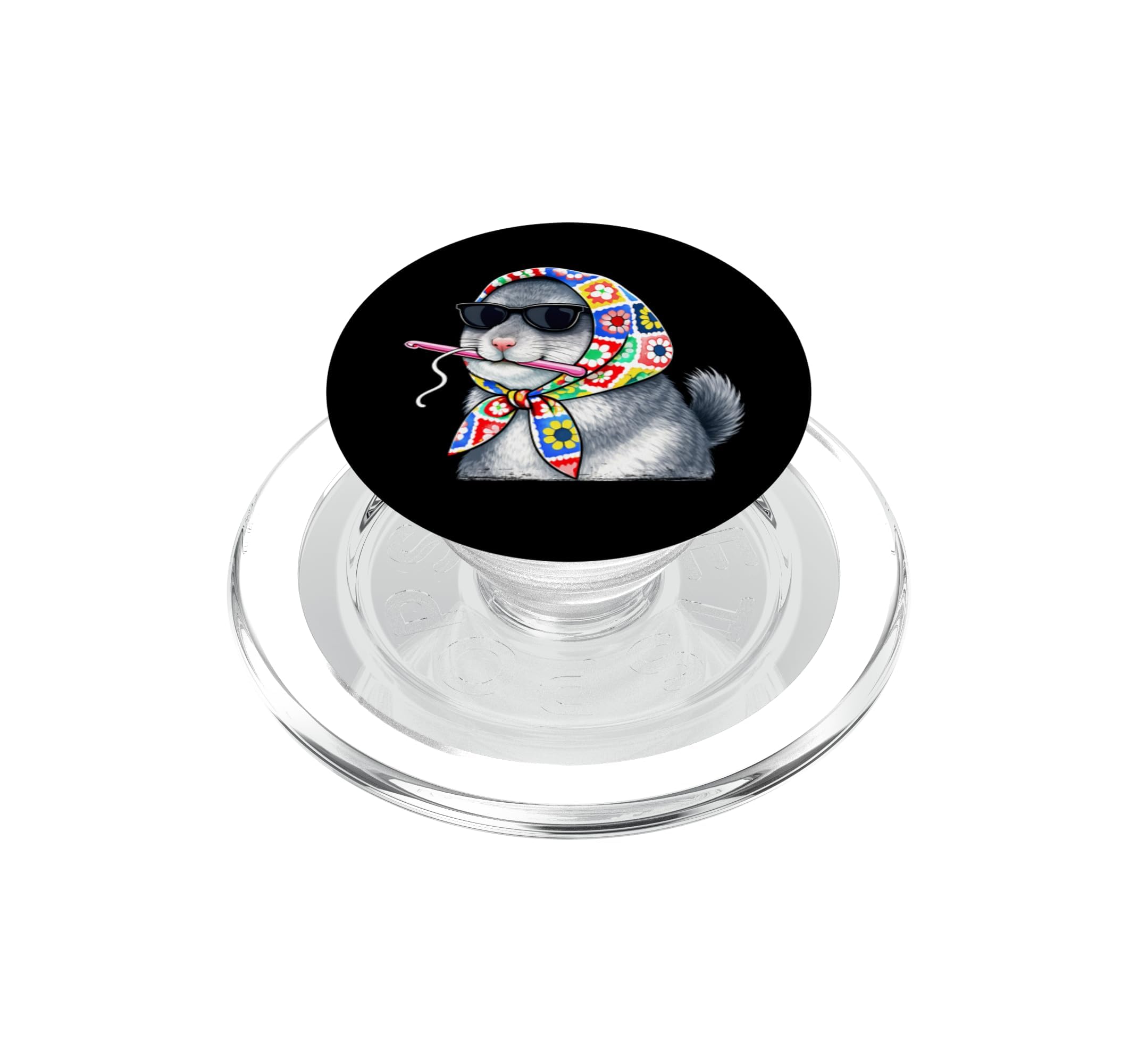 PopSockets MagSafe Chinchilla Pet Granny ideal para tejer crochet viendo tutoriales 6