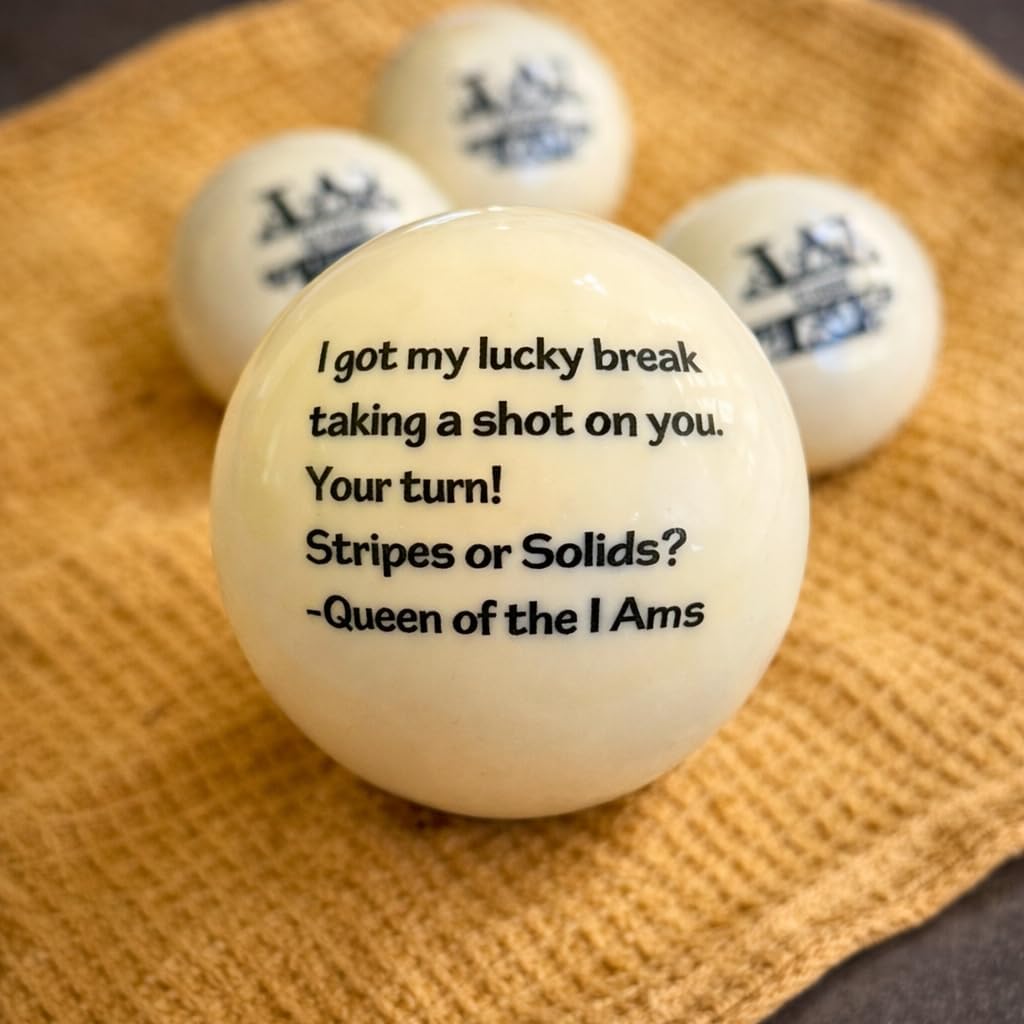 Personalized Cue Ball, Billiards Cue Ball, Best Gift for Dad, Engraved Cue Ball, Customized Pool Ball, Custom Pool Table Accessory
