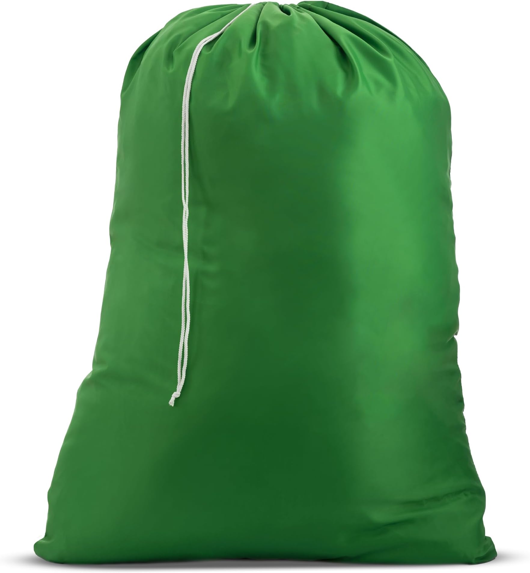 Nylon XL Laundry Bag - Locking Drawstring Closure, Machine Washable, These Large Bags Will Fit a Laundry Basket and Strong Enough to Carry up to Two Loads of Clothes (Green | 30" x 40")