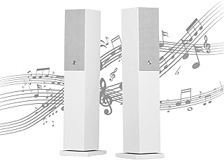 Audio Pro A38 Wireless Bluetooth Floorstanding Speakers | WiFi, HiFi, Multiroom Home Entertainment Stereo | Compatible w/Airplay 2, Spotify | for Ultimate TV Sound | White