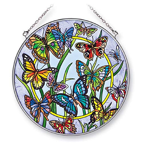 Amia 41307 Dancing Butterflies 6-1/2-Inch Circle Sun Catcher, Large