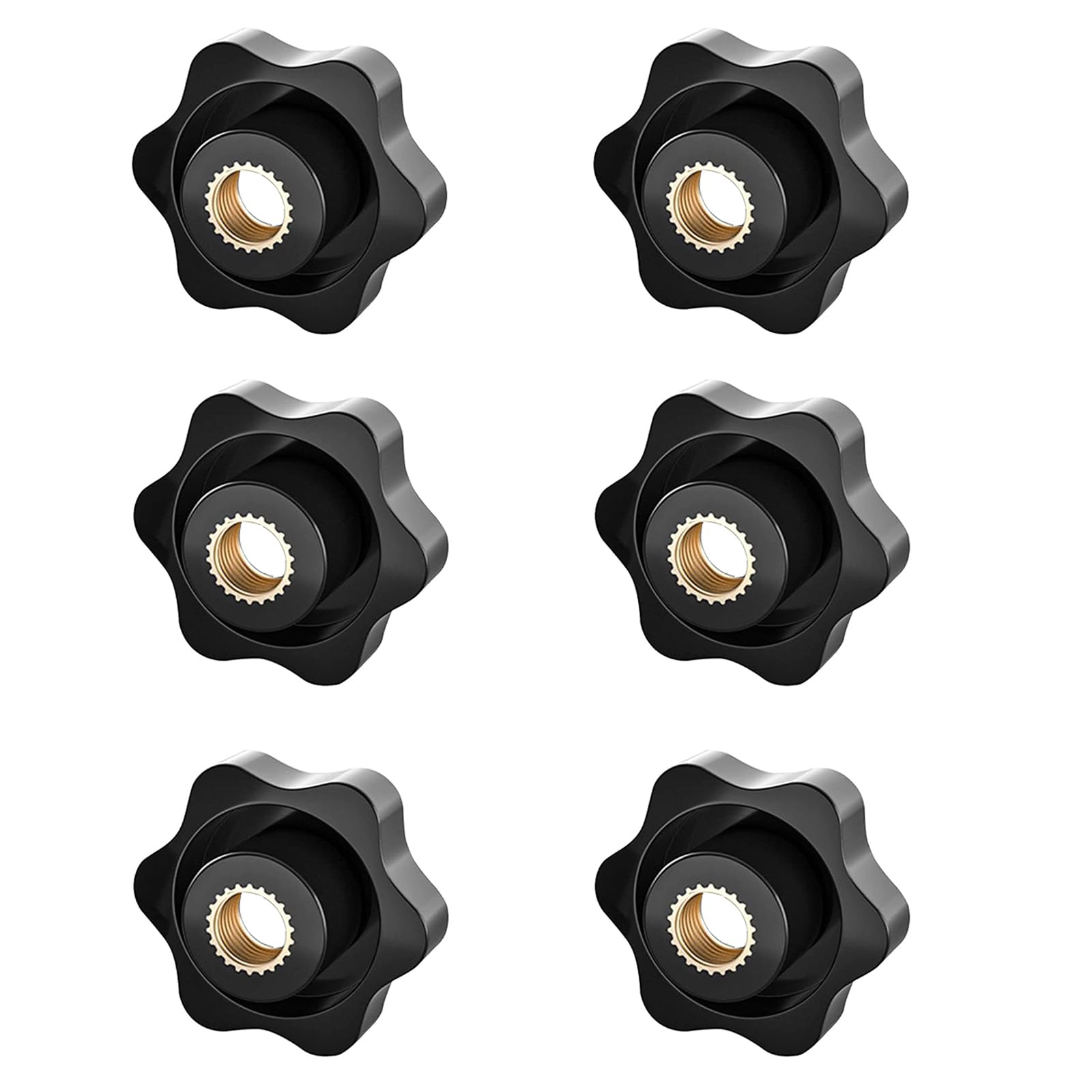 Manopole A Stella M10 Con Foro Passante - Set Da 6 Dadi Zigrinati Per Serrare In Meccanica E Arredamento - Foto 6