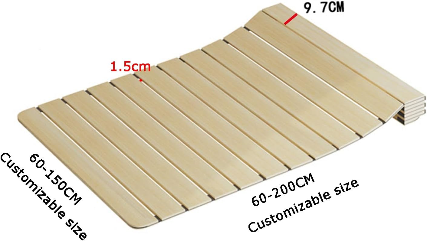 Foldable Box Spring, Harden Spine Guard Ranked Skeleton Bed Pad, Solid Wood Soft Bed Becomes Hard Waist Protector Bed Board for Sofa(24X35IN)