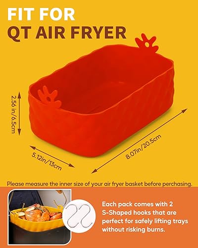 Miniatura 2 de Katbite Forros de papel pergamino para freidora de aire reutilizables para freidora de aire doble Ninja Foodi, forros rectangulares para freidora de
