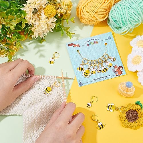 NBEADS 24 Pcs 4 Styles Bee Stitch Markers - Image 3